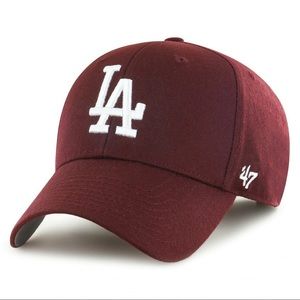 LOS ANGELES DODGERS 47 BRAND MVP HAT DARK MAROON
